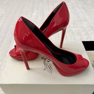 Rachel Roy coral open toe heels